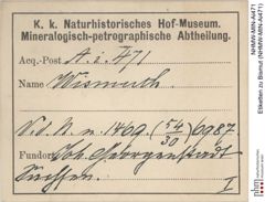 Etiketten zu Bismut (NHMW-MIN-Ai471)